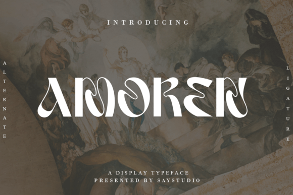 Amoren: A Psychedelic Serif Font