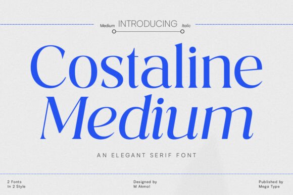 Costaline Medium: A Serif Font for Creative Makers
