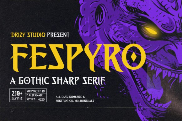 Fespyro: Gothic Serif Font for Craft Creators