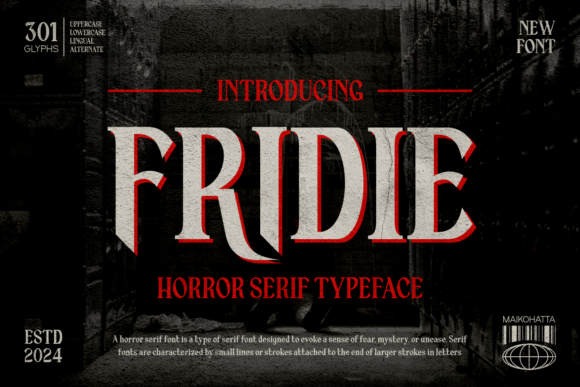 Fridie Font: Spooky Serif for Web Design